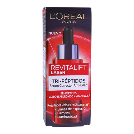 L’Oréal Paris Revitalift Laser Sérum Tri-Péptidos con Ácido Hialurónico + Vitamina C – Corrector Anti-Edad 30 ml