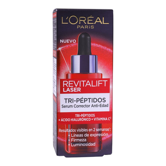 L’Oréal Paris Revitalift Laser Sérum Tri-Péptidos con Ácido Hialurónico + Vitamina C – Corrector Anti-Edad 30 ml