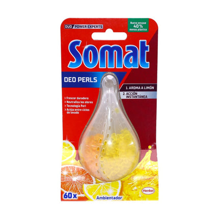Somat Deo Duo-Perls Ambientador para Lavavajillas – 60 lavados, aroma limón & naranja, neutraliza olores
