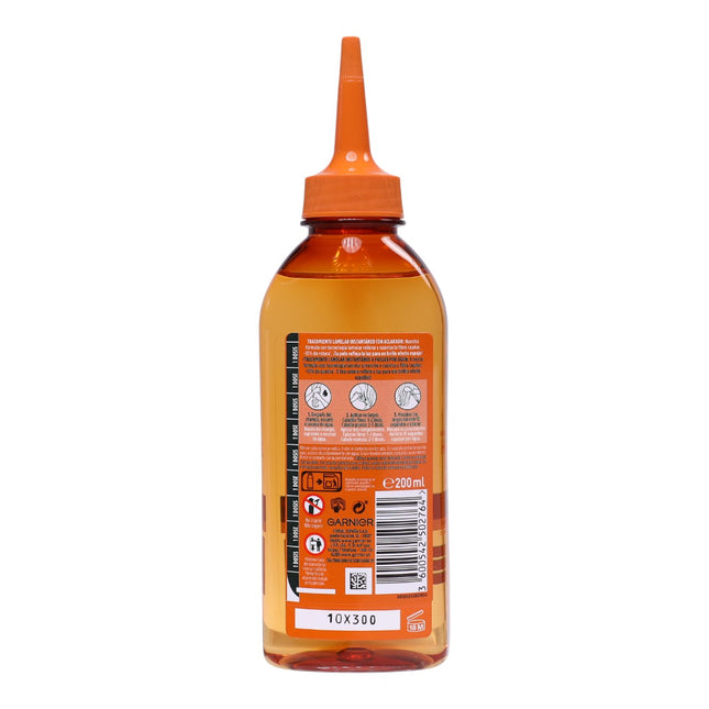 Garnier Fructis Hair Drink Papaya Reparadora 200 ml – Tratamiento lamelar instantáneo, 97% origen natural, sin siliconas