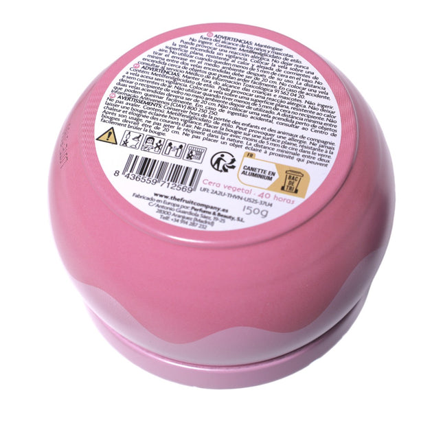 The Fruit Company Vela Aromática Fresa Nata 150 g ''Te quiero siempre pegado a mi'' – Lata Metálica 40 h