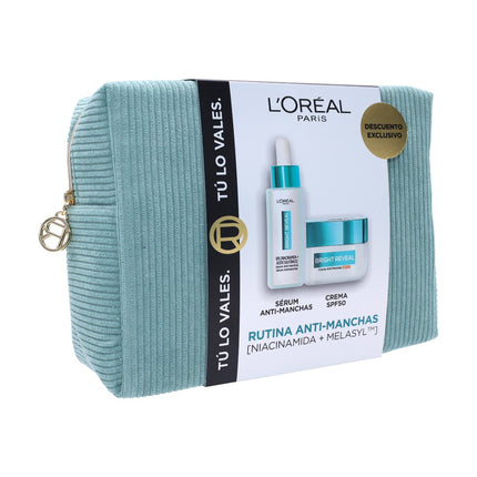 L’Oréal Paris Rutina Bright Reveal Anti-Manchas – Sérum niacinamida + Fluido SPF, kit cuidado de manchas