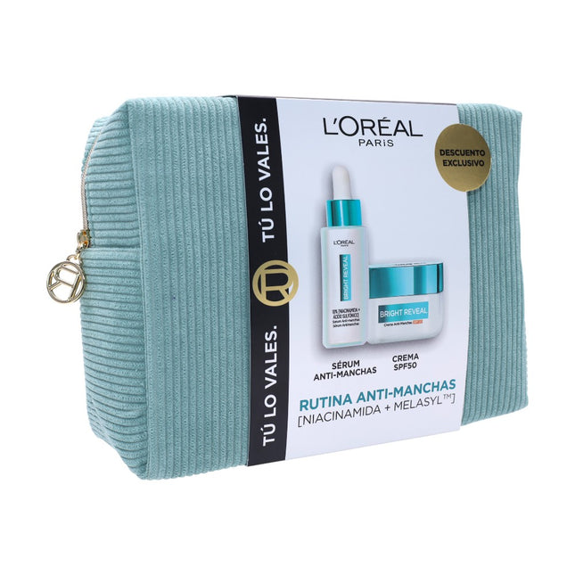 L’Oréal Paris Rutina Bright Reveal Anti-Manchas – Sérum niacinamida + Fluido SPF, kit cuidado de manchas