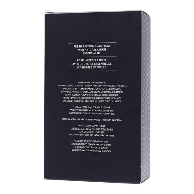 Adidas Dynamic Pulse Eau de Toilette 100 ml – Fragancia fresca y amaderada con aceite esencial cítrico y fórmula vegana