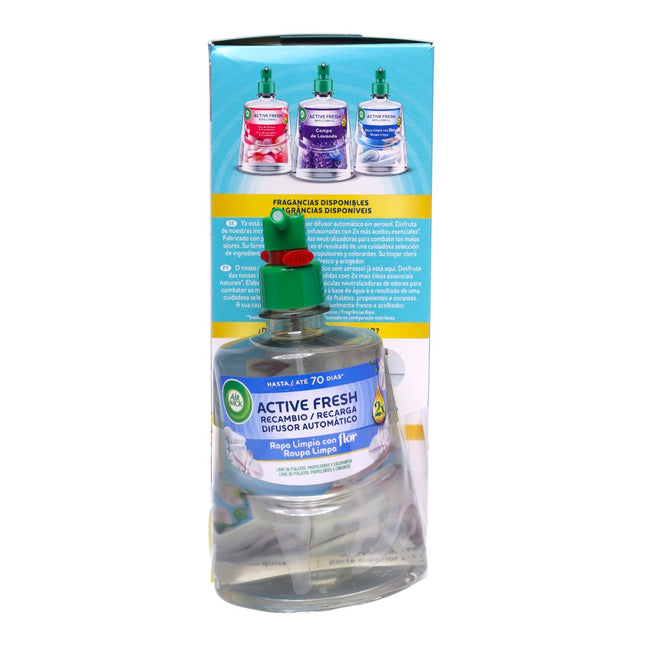 Air Wick 24/7 Active Fresh Nenuco 228 ml + Recambio Active Fresh 228 ml – Difusor Automático sin Aerosol