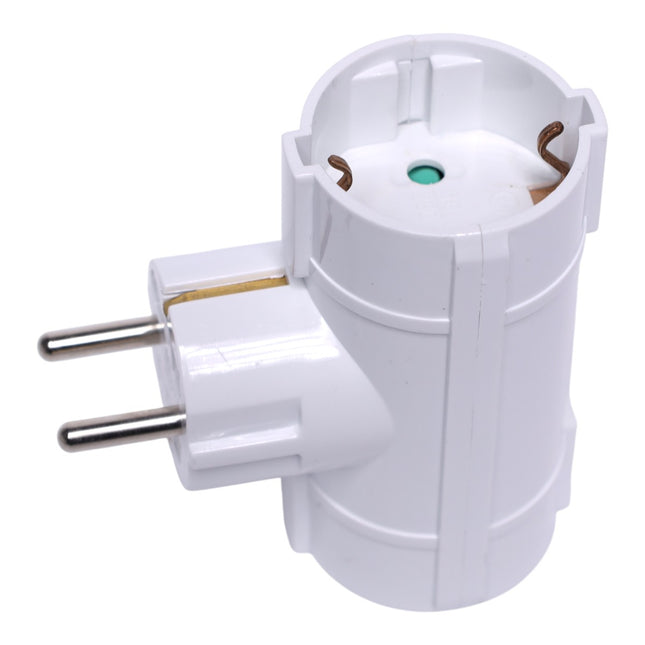 Adaptador enchufe Doble Schuko 16A 250V color blanco