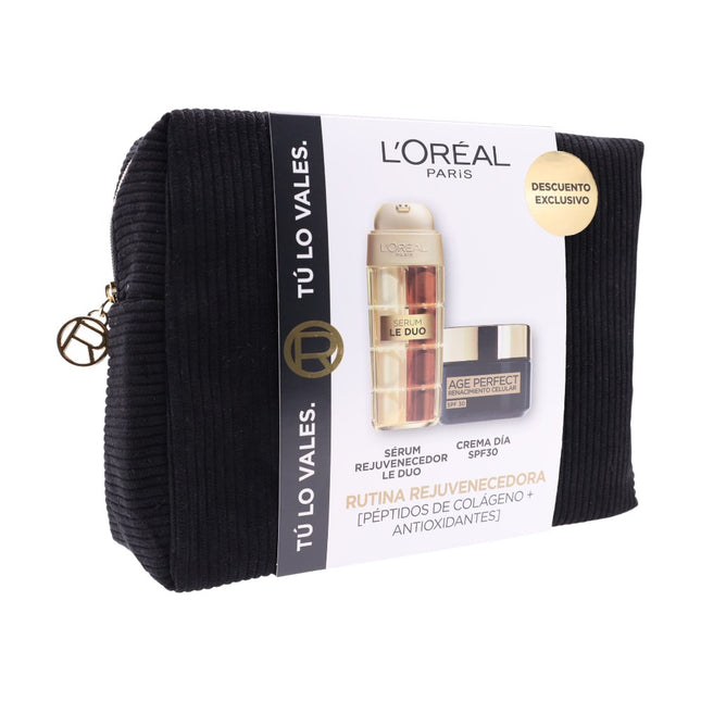 L’Oréal Paris Age Perfect Le Duo + Crema Día SPF30 – Rutina rejuvenecedora con sérum y crema antiedad