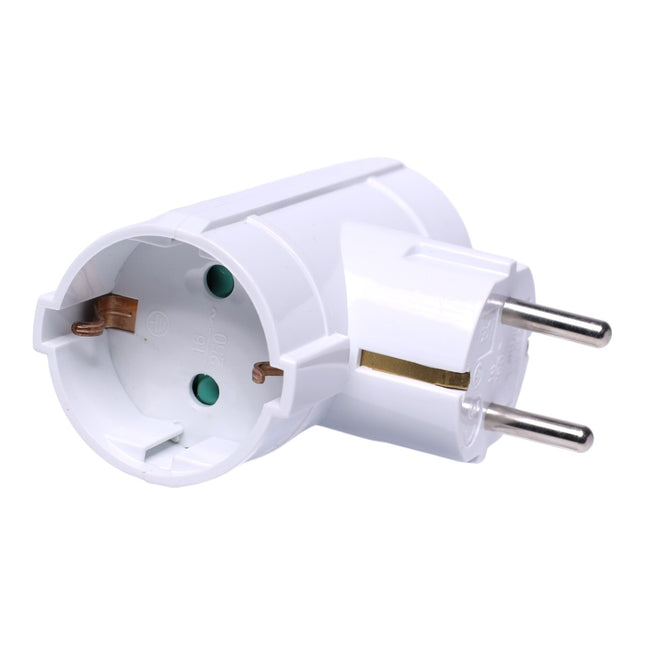 Adaptador enchufe Doble Schuko 16A 250V color blanco