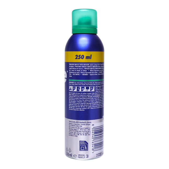 Gillette Series Espuma de Afeitar Calmante con Aloe Vera 250 ml – para piel sensible, protección anti-irritaciones y afeitado suave con fragancia ligera