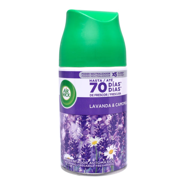 Air Wick Freshmatic Recambio Lavanda & Camomila 250 ml – Ambientador automático, hasta 70 días de fragancia continua