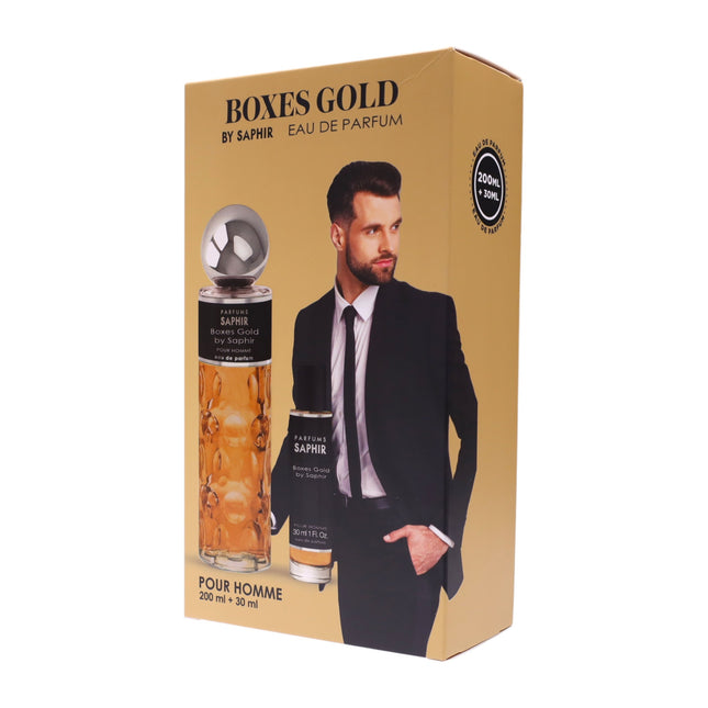 Saphir Boxes Gold Pour Homme – Pack 200 ml + 30 ml Eau de Parfum masculino