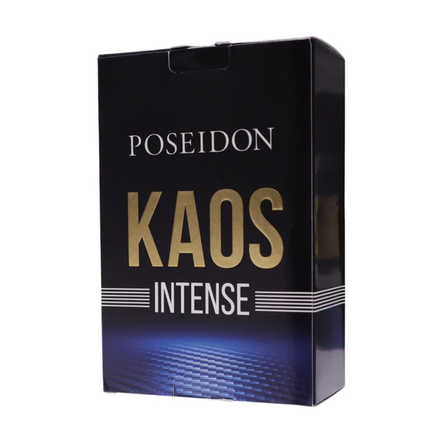 Poseidon Kaos Intense Eau de Toilette 150 ml – Fragancia masculina ambarada-madera