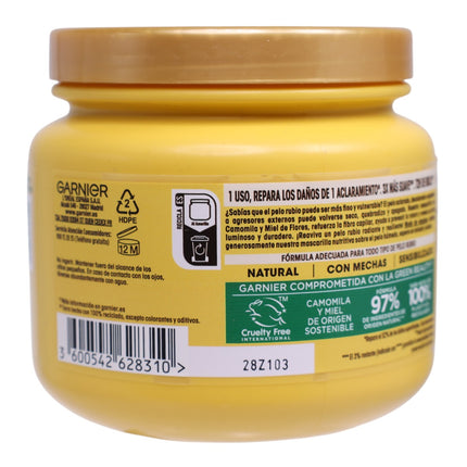 Garnier Original Remedies Blonde Remedy Mascarilla Iluminadora Reparadora 340 ml – Cabello Rubio o con Mechas