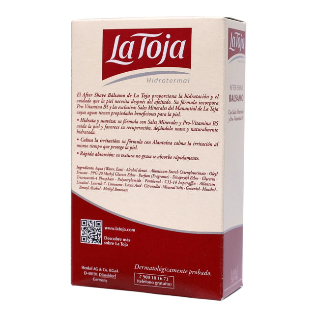 La Toja After Shave Bálsamo Classic para Hombre con Sales Minerales y Pro-Vitamina B5, Hidratante y Calmante, 100 ml