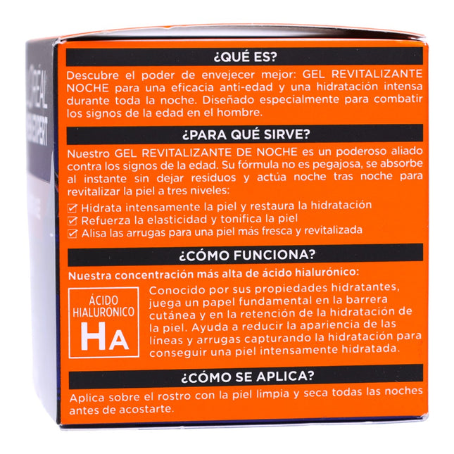 L’Oréal Men Expert Power Age Gel Revitalizante Noche Anti-Edad con Ácido Hialurónico 50 ml