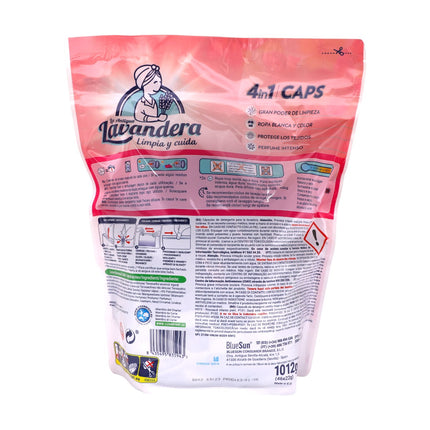La Antigua Lavandera Cápsulas Detergente 4 en 1 Jazmín & Bergamota – 46 Unidades | Gran Poder de Limpieza, Perfume Intenso y Protección de Tejidos