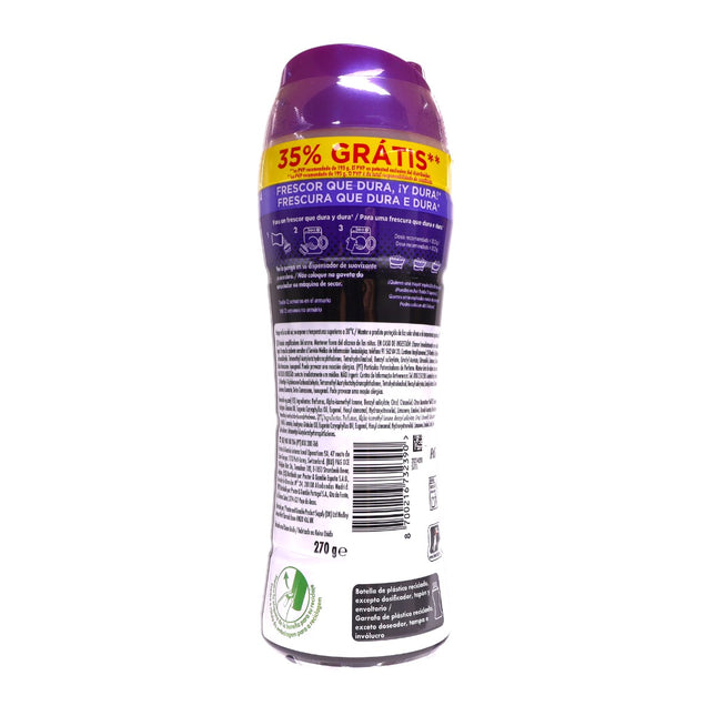 Lenor Unstoppables Perlas de Perfume para la Ropa Frescor Violeta – Intensificador de Fragancia, 35% Gratis, 270 g