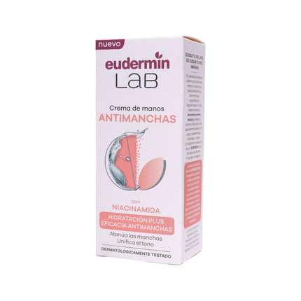 Eudermin Lab Crema de Manos Antimanchas con Niacinamida – Hidratación Plus y Unificación del Tono | Tratamiento Dermatológicamente Testado 75 ml