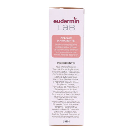 Eudermin Lab Crema de Manos Antimanchas con Niacinamida – Hidratación Plus y Unificación del Tono | Tratamiento Dermatológicamente Testado 75 ml
