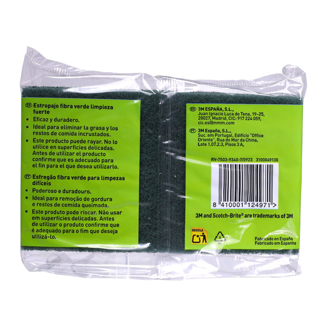 Scotch-Brite Power Classic 2+2 Gratis – Estropajo Fuerte de Limpieza 3M, Eficaz y Duradero, Ideal para Ollas, Sartenes y Limpiezas Difíciles