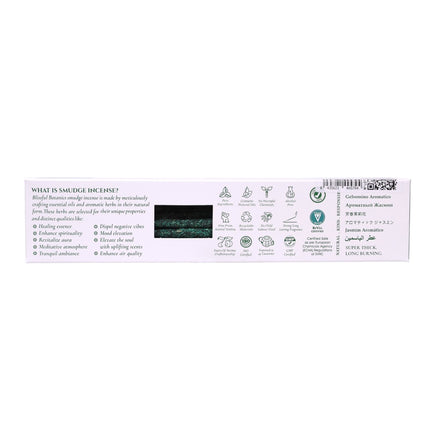 Blissful Botanics Pack de 6 cajas de 8 palitos de Incienso Aromatic Jasmine, Varillas Aromáticas Artesanales con Hierbas Reales, Aroma Jazmín, Smudge Sticks de Larga Duración para Hogar
