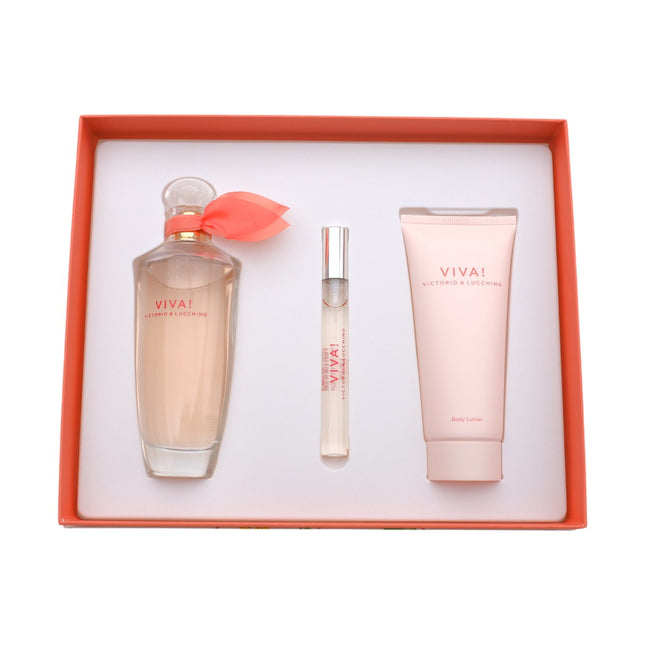 VICTORIO & LUCCHINO Estuche de Regalo VIVA Eau de Toilette 100 ml + Body Locion 100 ml + Mini 10 ml