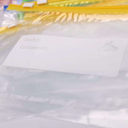 Bolsas con Cierre Deslizante y Área para Escribir Ideales para Almacenamiento, Organización y Conservación