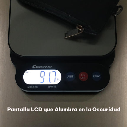 Báscula de Cocina Digital de Alta Precisión 0.1g a 5kg Ideal para Cocina, Repostería y Dietas