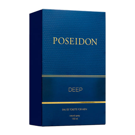 Poseidon Deep Eau de Toilette Hombre 150 ml, Perfume Masculino con Vaporizador Spray Natural, Colonia para Hombre con Estuche, Fragancia Fresca y Elegante