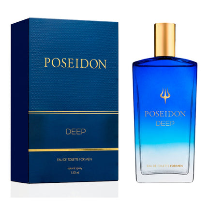 Poseidon Deep Eau de Toilette Hombre 150 ml, Perfume Masculino con Vaporizador Spray Natural, Colonia para Hombre con Estuche, Fragancia Fresca y Elegante