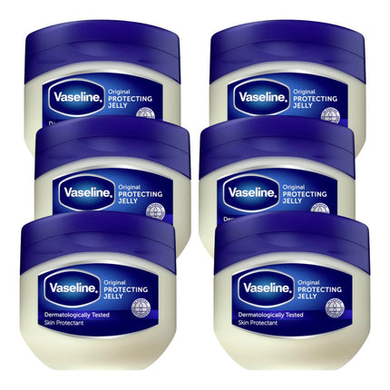 Vaseline Pack de 6 Tarros de Vaselina Protecting Jelly pura original 50 ml (300 ml en total)