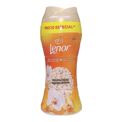 Lenor Classic Orquídea Dorada Perlas de Perfume Potenciador de Fragancia para la Ropa Limpieza Tradicional Aromática y Profunda 195g - El envase puede variar