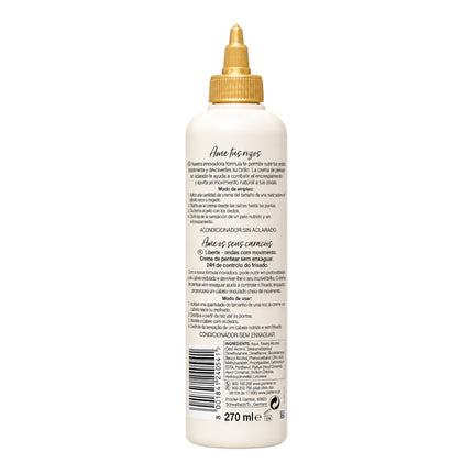 Pantene Pro-V Ama Tus Ondas Crema de Peinado Sin Aclarado 270 ml – Control Encrespamiento 24h para Cabello Ondulado