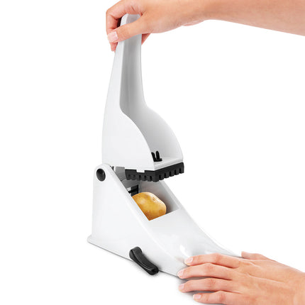 METALTEX Potato cutter PATATÒ PLUS Removable stainless steel blade and ABS body with suction cup at the base to keep it firmly fixed Measurements: 11.5x12x19.5 cm 