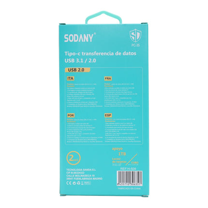 SODANY Hub USB 3.1/2.0 4 en 1 para transferencia de datos, leer y escribir tarjetas de memoria, lector de tarjetas de memoria