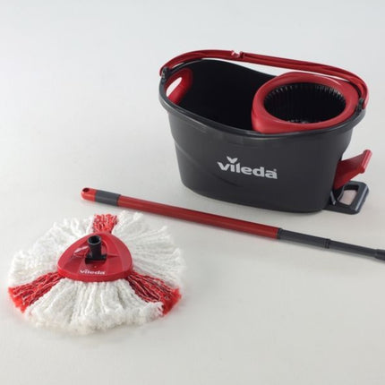 VILEDA Turbo Bucket Set Bucket with pedal, extendable handle and microfibre refill 
