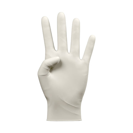 Guante de Látex Dermolite con Polvo Blanco Caja 100 Unidades Disponible en tamaños S/M/L