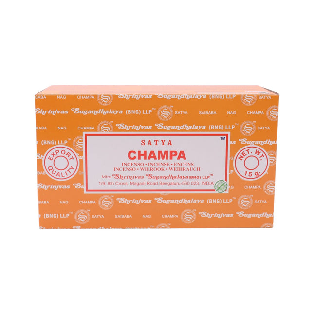 Satya Pack de 12 cajitas 15g de Incienso Champa