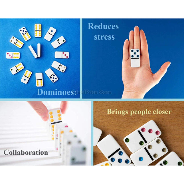 Domino, 28-91 fichas, juego tradicional, juego de mesa, desarrollo de habilidades cognitivas