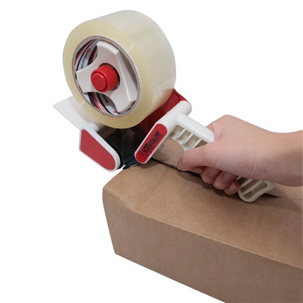 Pack de 6 Rollos de Cinta Embalar Transparente 48mm x 100m + Precintadora - Perfecto para Cajas y Paquetes