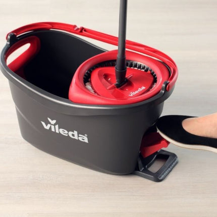 VILEDA Turbo Bucket Set Bucket with pedal, extendable handle and microfibre refill 
