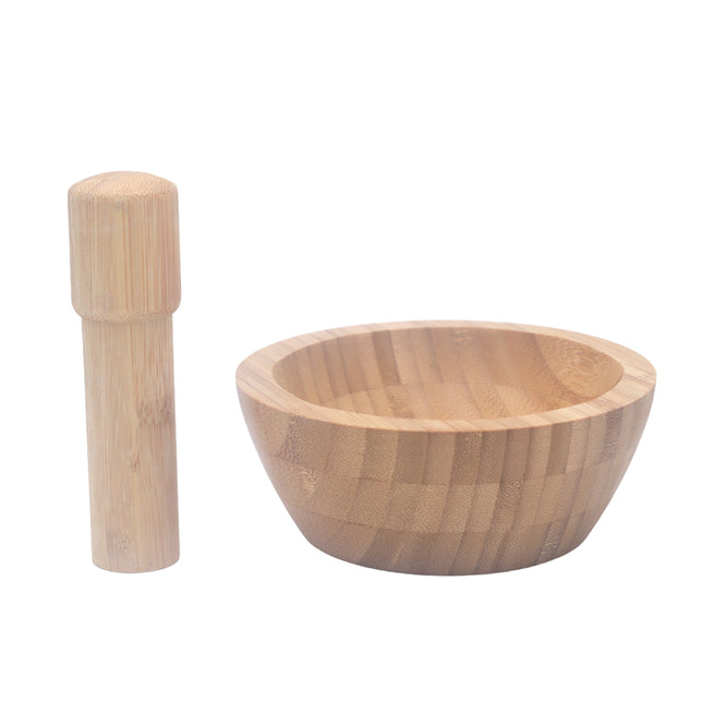 Bamboo mortar for spices herbs seeds nuts ø13 x 5cm 