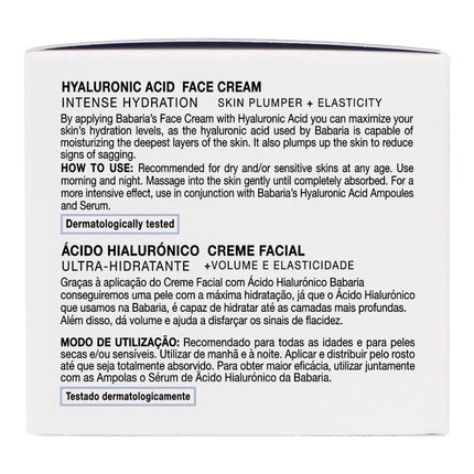 Babaria Hyaluronic Acid Ultra Moisturizing Facial Cream Facial Moisturizers 50 ml 