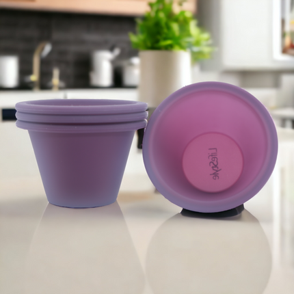 Flaneras Individuales de Silicona Violeta - Pack 4 Unidades