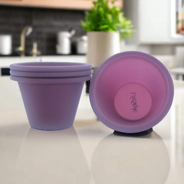 Flaneras Individuales de Silicona Violeta - Pack 4 Unidades