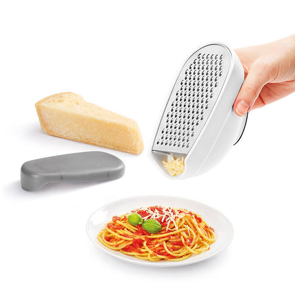 Grater with 3-in-1 container Box grater with plastic and stainless steel storage 