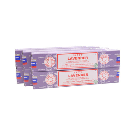 Satya Pack de 12 cajitas 15g de Incienso de Lavanda Lavender