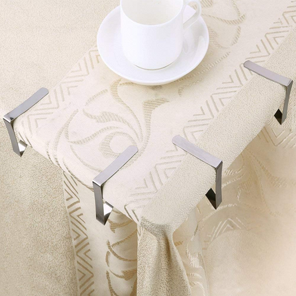 Pinzas para Mantel INOX 4 Unidades Fácil de Usar para Hogar y Jardín