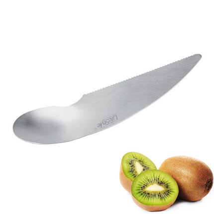 Cuchara de Acero Inoxidable de Grado Alimenticio Para kiwi Cuchillo Dentado Para Pelar Aguacate Herramienta para Cortar Frutas Accesorios de Cocina