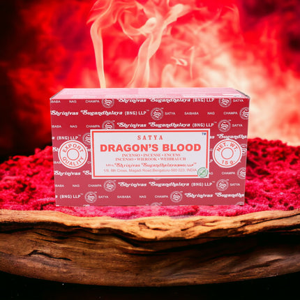 Satya Pack de 12 cajitas 15g de Incienso Dragon's Blood